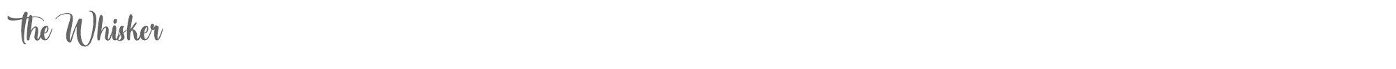 Sample characters The Whisker Font